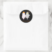 Rond Bébé mignon Fantômes Halloween Sticker (Sac)