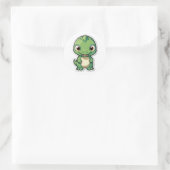 Rond Bébé mignon Sticker Dinosaur (Sac)