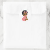Rond Bébé mignonne noire fille en Sticker Romper (Sac)