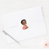 Rond Bébé mignonne noire fille en Sticker Romper (Enveloppe)