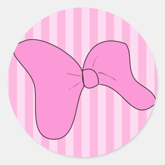 Rond Bébé Sticker à mâchoires roses (Devant)