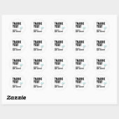 Rond Bébé Sticker Baby shower Bleu Simple (Feuille)
