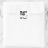 Rond Bébé Sticker Baby shower Bleu Simple (Sac)