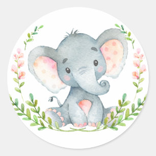 Rond Bébé Sticker éléphant