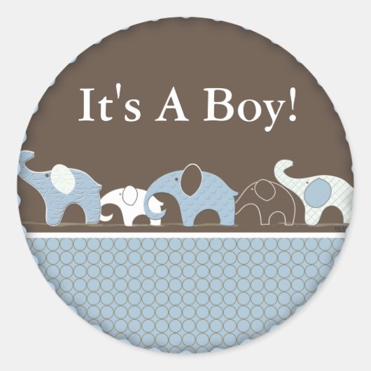 Rond Bébé Sticker éléphant (Devant)