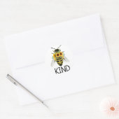 Rond Bee Be Kind Peint Tournesol Sticker (Enveloppe)