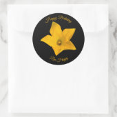 Rond Bee in Squash Blossom Happy Anniversaire Sticker (Sac)