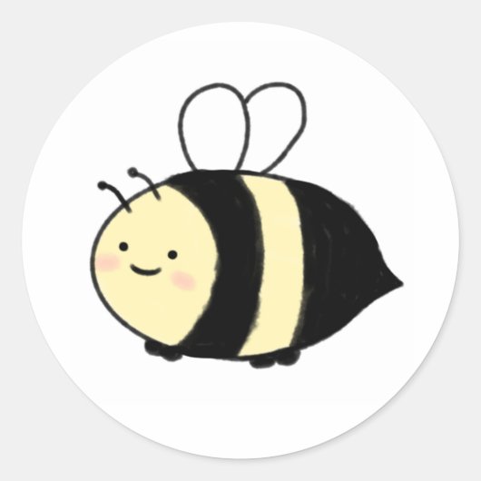 Rond bee sticker (Devant)