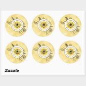 Rond Bee Sticker (Feuille)