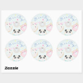 Rond beignets animaux mignons C'est un Sticker garçon (Feuille)