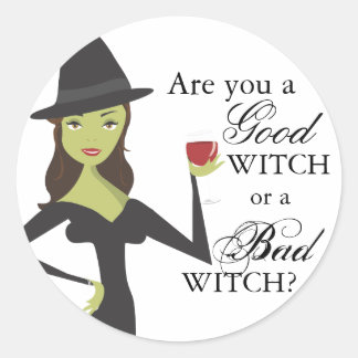 Rond Belle sorcière ou mauvaise sorcière Sticker Hallow