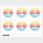 Rond Bethany Beach Sticker Sunset (Feuille)