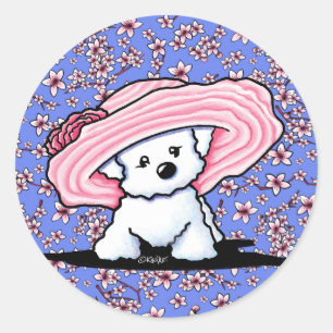 Rond Bichon Bell sur Sticker Cherry Blossoms