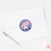 Rond Bichon Bell sur Sticker Cherry Blossoms (Enveloppe)