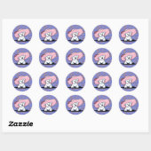 Rond Bichon Bell sur Sticker Cherry Blossoms (Feuille)