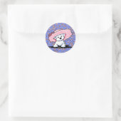 Rond Bichon Bell sur Sticker Cherry Blossoms (Sac)