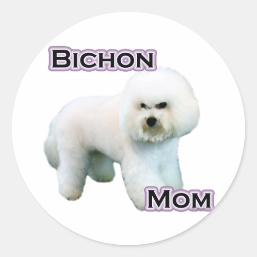 Rond Bichon Frise Mom 4 - Sticker (Devant)