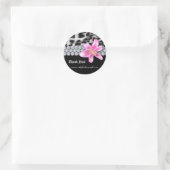 Rond Bijoux Leopard Sticker Lily Flower Merci (Sac)