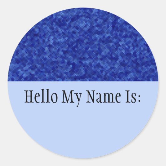 Rond Bijoux - Sapphire Nom Badge Sticker (Devant)