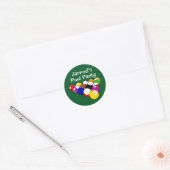 Rond Billiard Balls Design Sticker (Enveloppe)