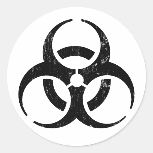 Rond Biodanger : Sticker de contagion zombie (Devant)