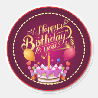 Rond Birthday sticker