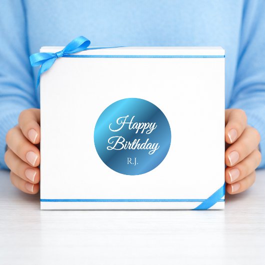 Rond Birthday Sticker | Custom Monogram