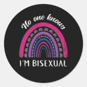 Rond Bisexual Boho Rainbow Sticker (Devant)