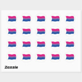 Rond Bisexual Pride Sticker Drapeau (Feuille)