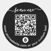 Rond Bitcoin (BTC) Portefeuille QR Code Sticker (Devant)