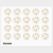 Rond Bitten Chocolate Chip Cookie Sticker (Feuille)