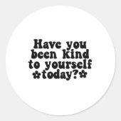 Rond Black And White Kindness Quote Sticker (Devant)
