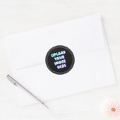 Rond Black Classic Round Sticker with a Business Logo (Enveloppe)