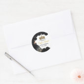 Rond Black Gold Quinceañera Custom Sticker (Enveloppe)