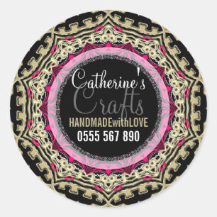 Rond Black+Gold Rose : Sticker pour produits profession