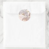 Rond Blanc - Sticker Mariage orchidées crème (Sac)