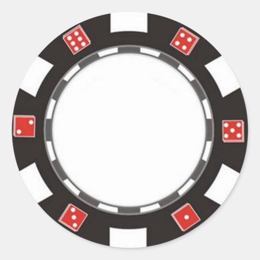 Rond blank pocker chip sticker (Devant)