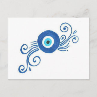 rond blauw boezem briefkaart