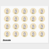 Rond Blessures de Pâques sympa Sticker Unicorn (Feuille)