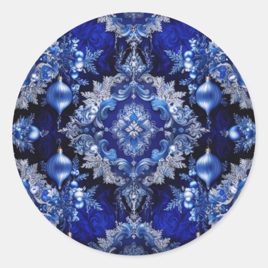 Rond Bleu décoratif Sticker de vacances (Devant)