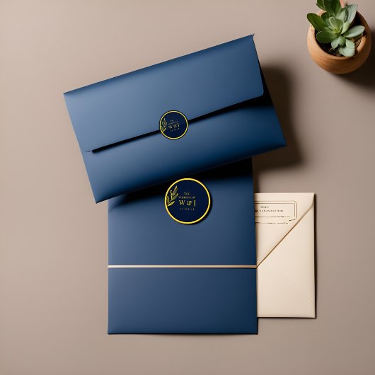 Rond bleu et or : sticker maker en ligne : mariage