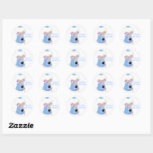 Rond Bleu Gumball Machine Party Sticker (Feuille)