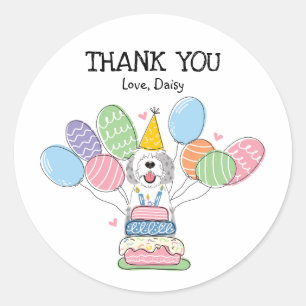 Rond Bleu Merle Sheepadoodle Favoriser Tags Sticker