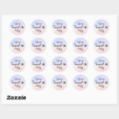 Rond Bleu Pastel Ombre Sweet 16 Sticker (Feuille)