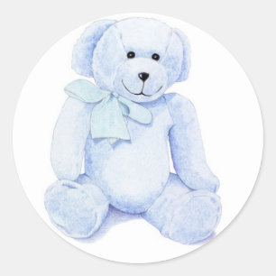 Rond Bleu Teddy Bear Sticker