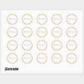 Rond Bliss Chic Damask Floral Sticker (Feuille)