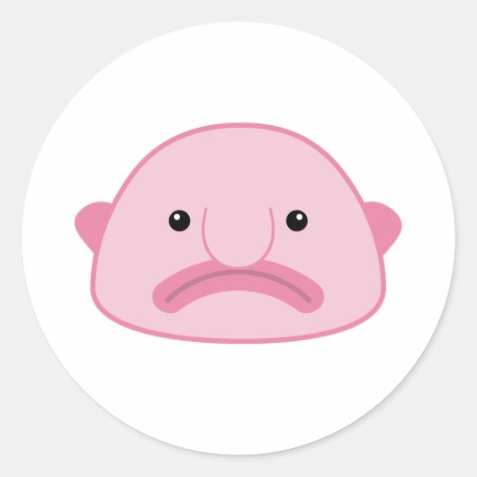 Rond Blobfish Sticker (Devant)