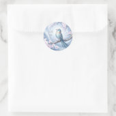 Rond Blue Bird Floral Sticker (Sac)