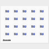 Rond Blue Mounted Live ; Cheval de police ; Sticker (Feuille)