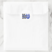 Rond Blue Mounted Live ; Cheval de police ; Sticker (Sac)